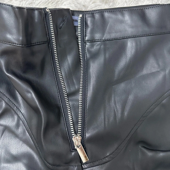 MANIERE DE VOIR - Tacked Vegan Leather Flared Trousers in Black - Picture 14 of 14